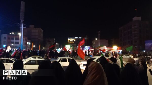 تجمع مردم بصیر نیشابور در شب هفتم شهادت رهبر انقلاب