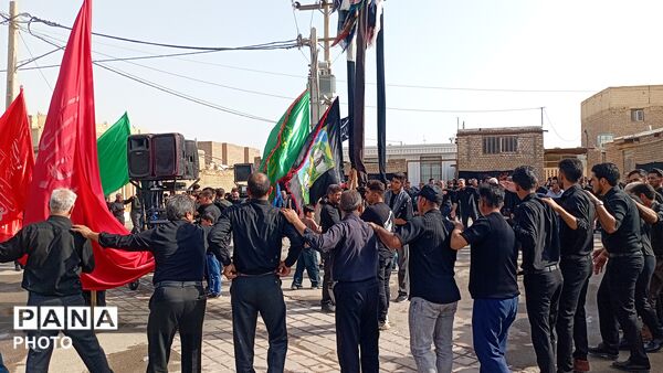 نخل گردانی در روستای فدافن،تاسوعایی به یادگار از کربلا 