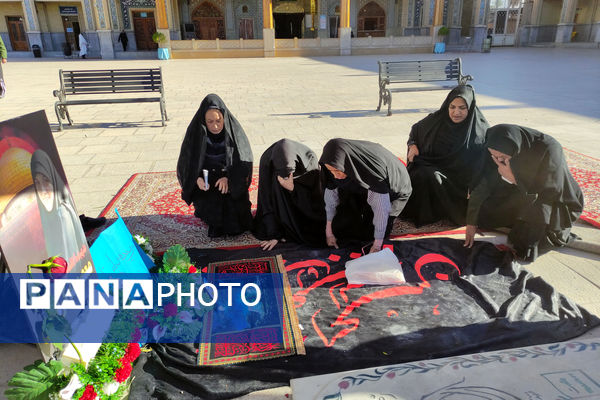 زیارت حرم مطهر شاهچراغ (ع) و ادای احترام به شهیده معصومه کرباسی