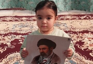 حضور بانوان جان فدا شهدا، کفن پوش در مهدیه 