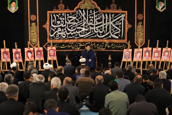 مراسم عزاداری امام صادق(ع) در مصلی هشتگرد 