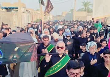 تشییع نمادین پیکر امام حسین(ع) در گمبوعه بزرگ