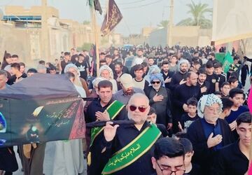 تشییع نمادین پیکر امام حسین(ع) در گمبوعه بزرگ