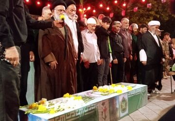 اجتماعات شبانه همراه با تشییع و وداع با پیکر شهید جانباز در نیشابور