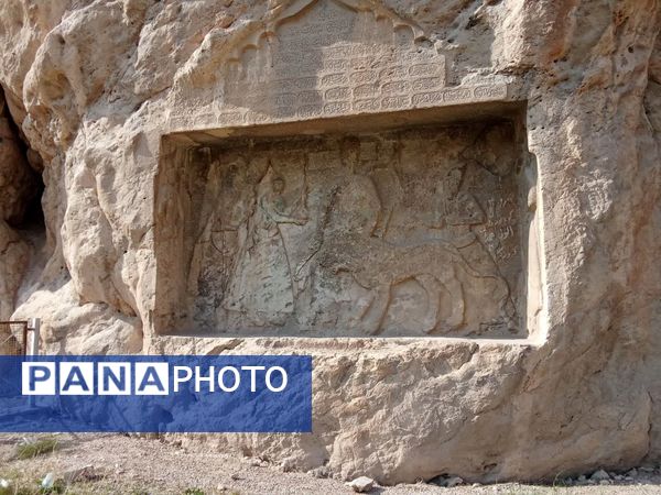 نقش برجسته تیمور از آثار باستانی در شهر کازرون 