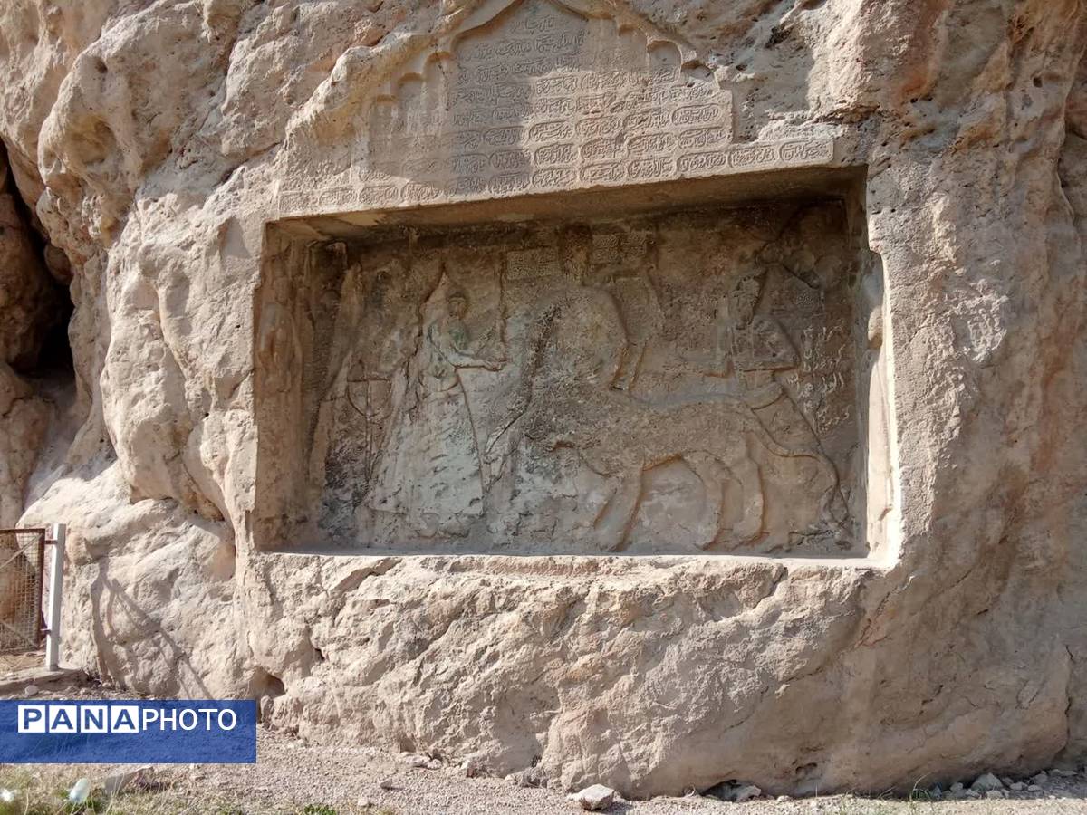نقش برجسته تیمور از آثار باستانی در شهر کازرون 