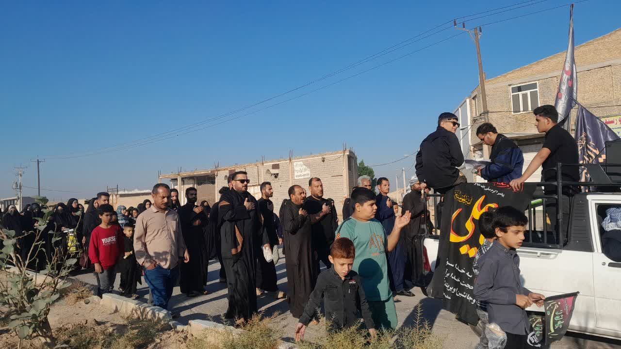  مراسم معنوی مشایه فاطمیه در قلعه چنعان شهرستان کارون برگزار شد