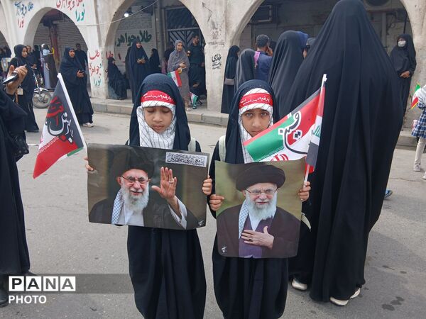 میناب در روز قدس؛ فریاد همبستگی و استکبار ستیزی در شهر مقاومت و ایثار