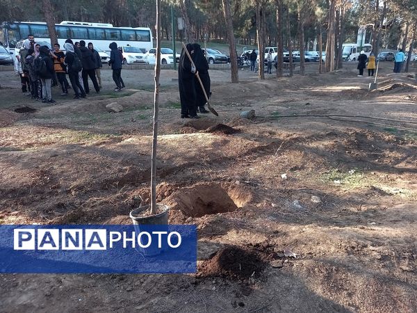 کاشت ۱۰۰۰ نهال به یاد شهدای مقاومت و شهدای مدافع حرم در بوستان جنگلی سرخه حصار
