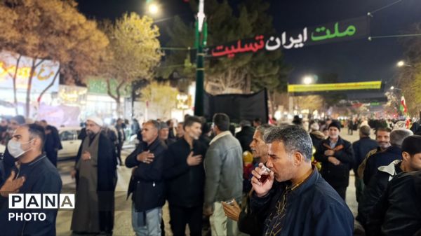 دسته های عزاداری شبانه در تجمع شهرستان نیشابور 
