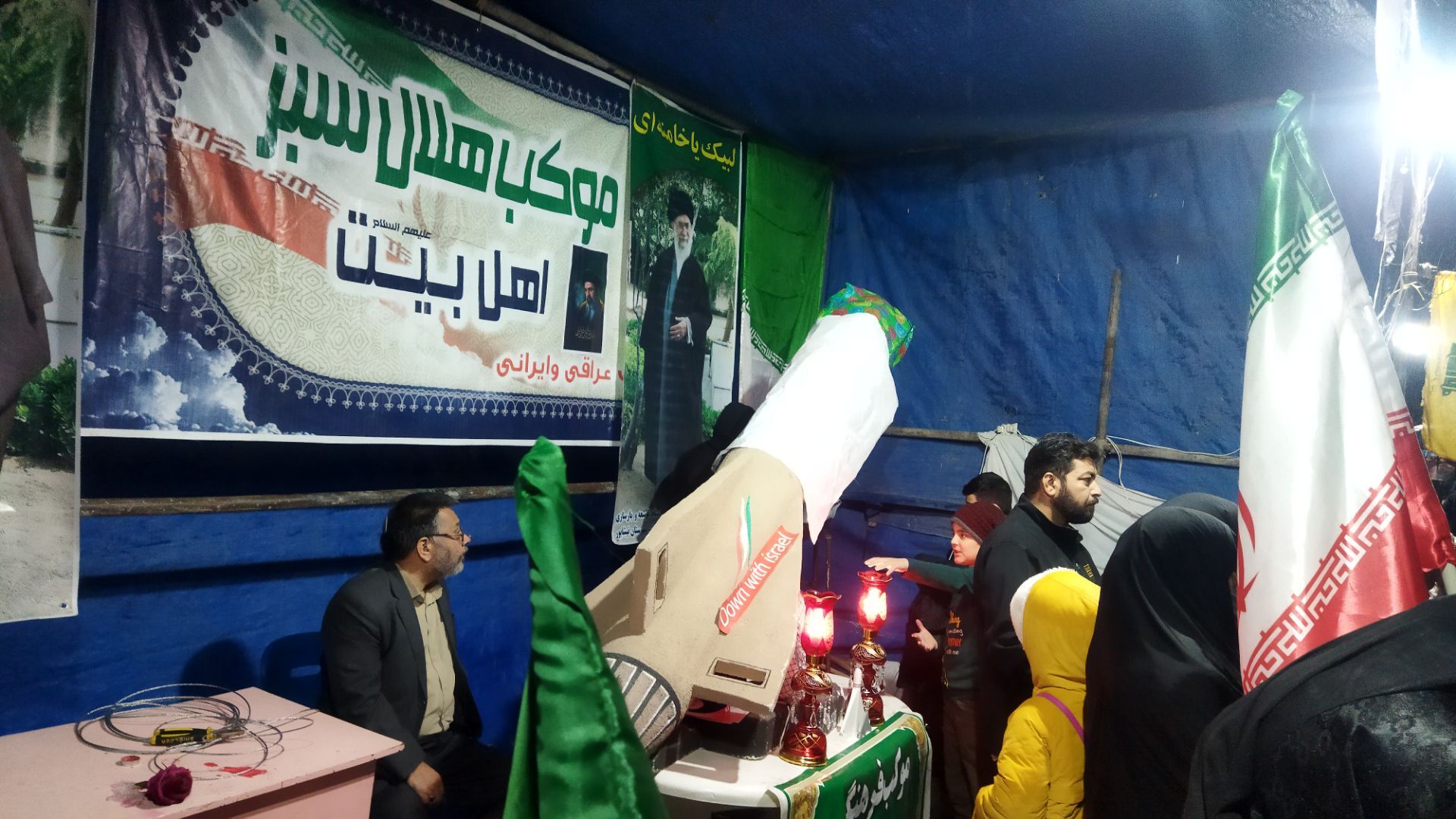 گذری بر موکب هلال سبز اهل بیت در بلوار فضل نیشابور 