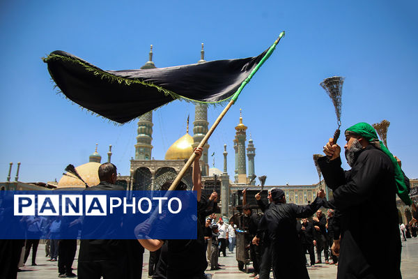 عرض تسلیت دسته‌های عزاداری سالروز شهادت امام باقر(ع) به کریمه اهل بیت