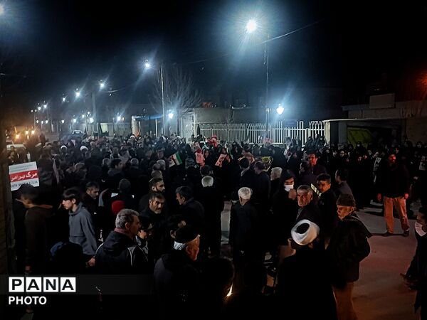 وفاداران جورقان در میدان؛ راهپیمایی باشکوه مردم در سوگ رهبر مجاهد