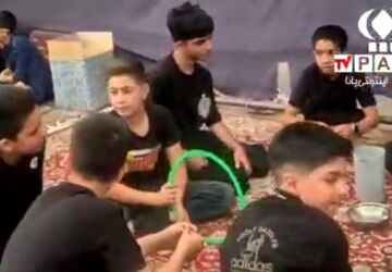 استقبال گرم دانش آموزان از هیئت نوجوانان قاسم بن الحسن علیه‌السلام 