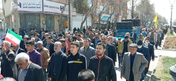 مردم شهرستان چناران با حضور گسترده در راهپیمایی روز قدس