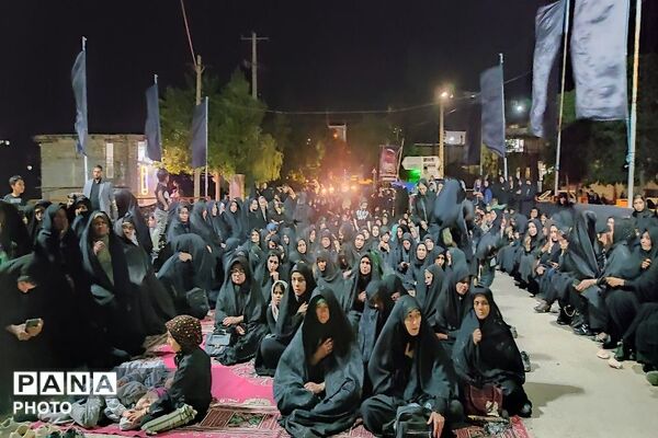هیئت عزاداری آقا ابا عبدالحسین در  شب عاشورا حسینی در شهر بار نیشابور 