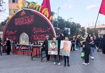 نوجوانان شهرستان  آباده در سوگ حضرت علی اکبر(ع)