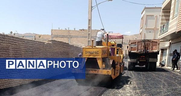 اجرای پروژه آسفالت ریزی در روستای مارکده