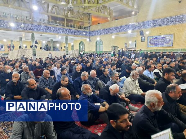 مراسم عزاداری شهادت رئیس‌جمهور در مسجد پنج تن آل عبا (ع) سمنان