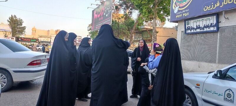 قدردانی از ماموران نیروی انتظامی فراجا و جمعی از خواهران شهرستان شیروان در طرح عفاف و حجاب توسط  پایگاه شهیده ناهید فاتحی کرجو روستای چلو