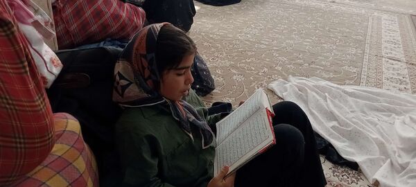 تلاوت دعای ام داوود توسط معتکفین روستای نقاب خلیل آباد