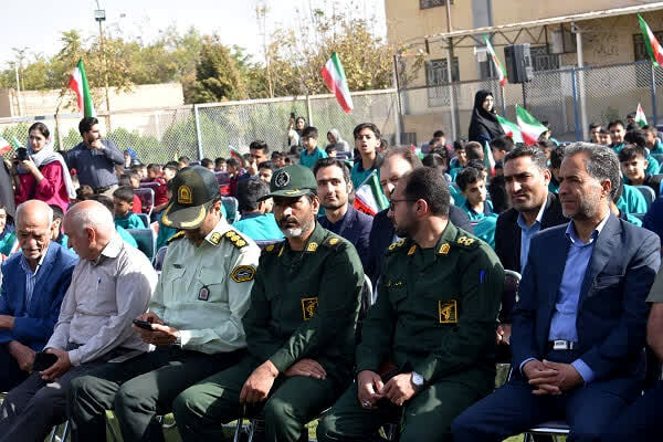 آیین زنگ «مهر و مقاومت» در مدارس شهرستان بهاباد
