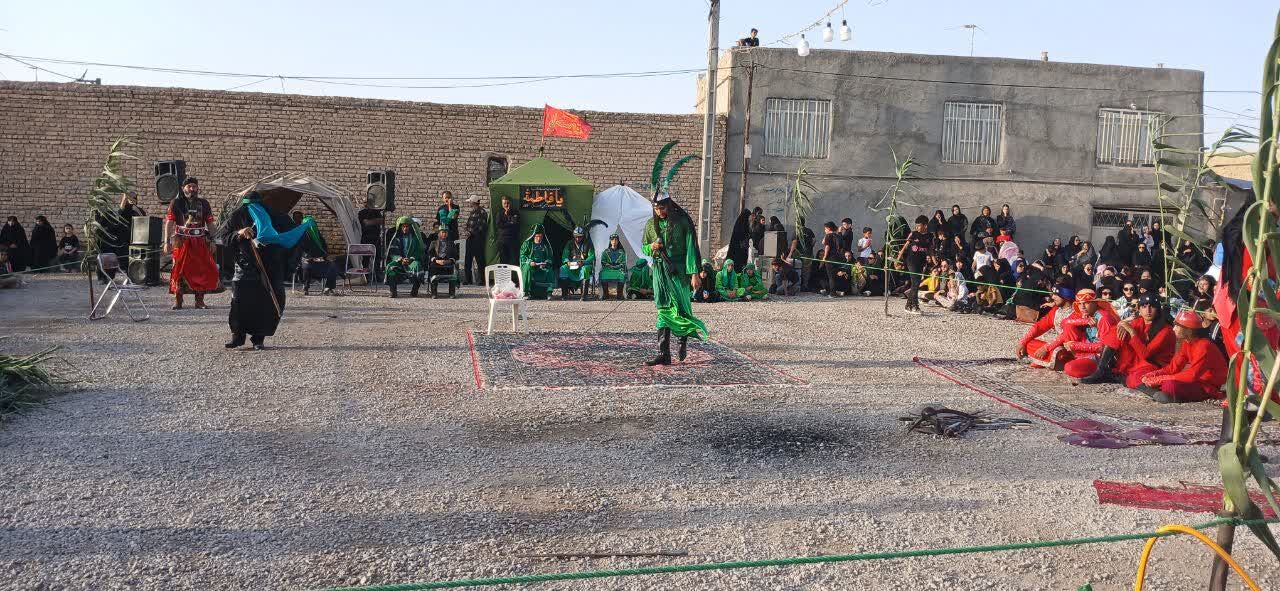 آیین تعزیه‌خوانی در عاشورای حسینی در روستای حسین آباد شیروان