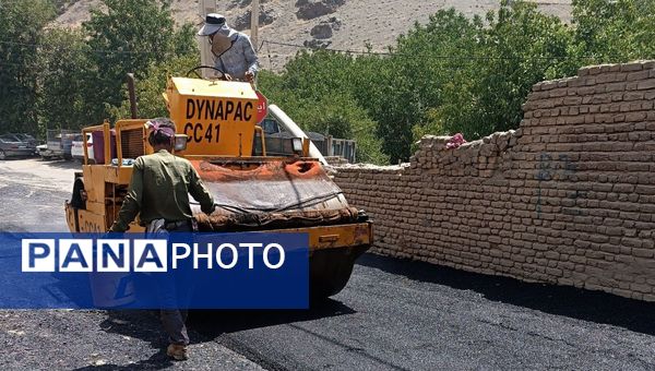 اجرای پروژه آسفالت ریزی در روستای مارکده