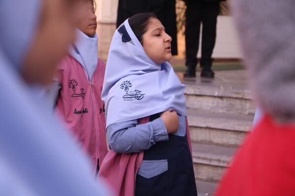 صبحگاه دانش در دبستان رجبی گرگان