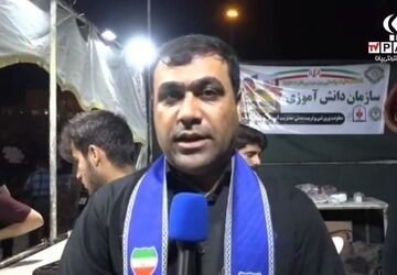  راه‌اندازی موکب سازمان دانش‌آموزی شهرستان دشتستان در پیاده روی ولایت
