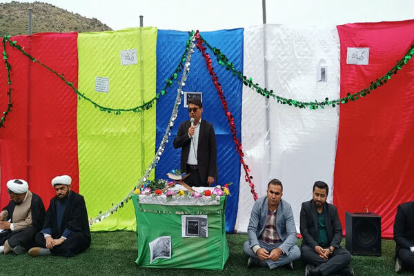 نواختن زنگ سپاس معلم در مدرسه الزهرا شهرستان مارگون