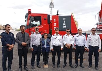 رونمایی از بلندترین نردبان اطفای حریق