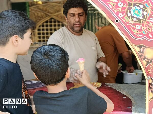 کاروان های پیاده زائران در مسیر حرم ثامن الحجج