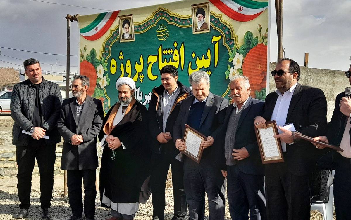 افتتاح پروژه سنگ‌چینی رودخانه فصلی شهر پالیز