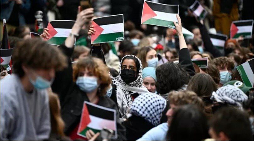 اعتراض دانشجویان حامی فلسطین به دانشگاه سوربن رسید