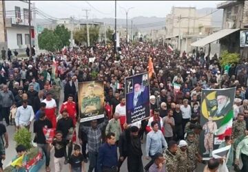 رودان یکپارچه در راهپیمایی روز قدس؛ فریاد خشم انقلابی علیه صهیونیسم جهانی