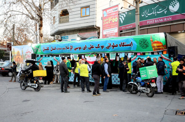 برپایی ایستگاه صلواتی موکب علی‌بن‌موسی‌الرضا(ع) استان گلستان