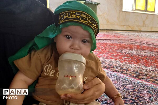 حضور مادران و نوزادان شش ماهه در همایش شیرخوارگان حسینی
