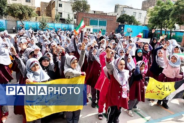 محکومیت ترور شهید سید حسن نصرالله در مدارس ناحیه 2 شهرری 