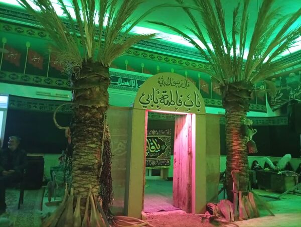 اجرای نمایش و شبیه خوانی دهه فاطمیه در تکیه ابوالفضلی روستای فدافن