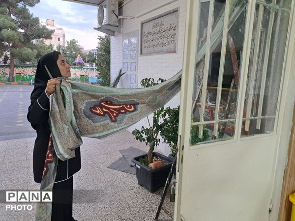 آماده‌سازی دبیرستان علی افشارنژاد ناحیه۶ مشهد برای اسکان زائران 