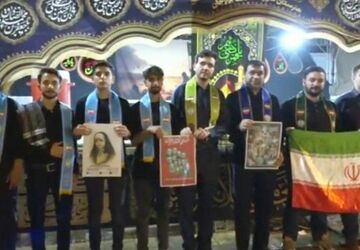 موکب سازمان دانش‌آموزی دشتستان و اعلام آمادگی و حمایت دانش‌آموزان از رهبر انقلاب اسلامی 