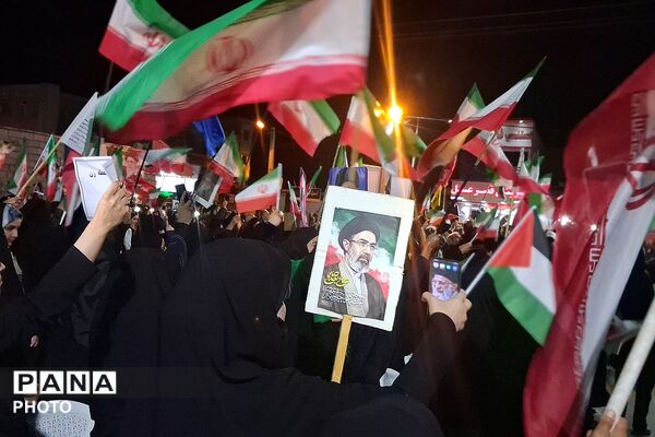 طوفان امید در خیابان‌های شهر باشت در سی دومین شامگاه عزاداری و مقاومت
