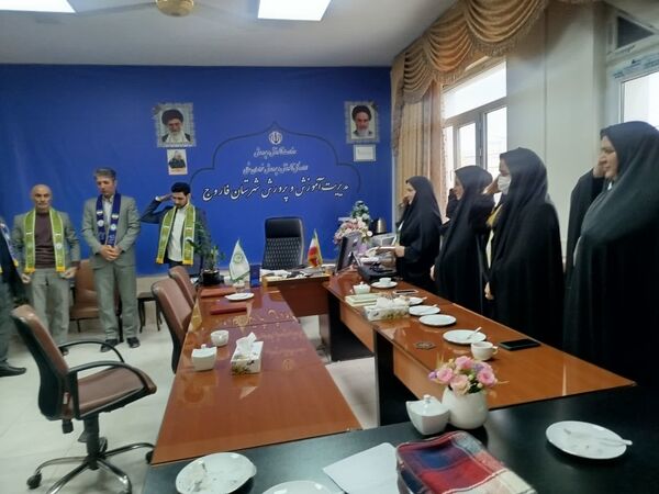 دیدار رئیس سازمان دانش‌آموزی شهرستان فاروج با مدیر جدید آموزش و پرورش این شهر