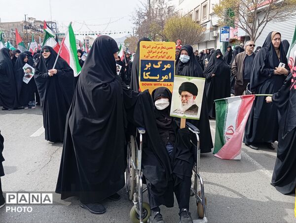 راهپیمایی روز قدس همراه با تشییع پیکر شهید مجتبی پارسا روش