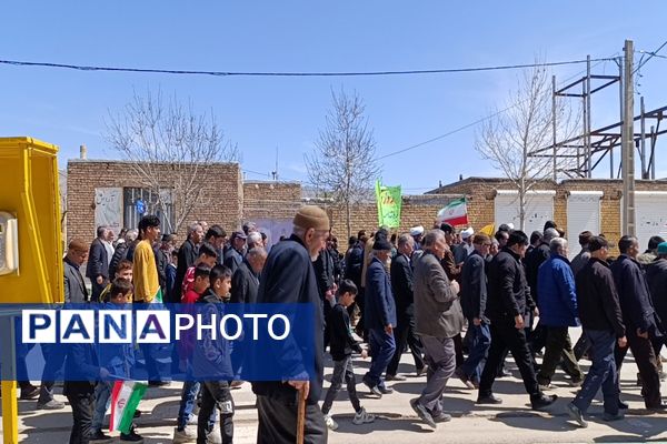 حضور پرشور مردم شهر تیتکانلو در راهپیمایی روز قدس 