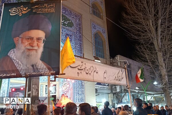 اجتماع مردم باقرآباد قرچک در سوگواری و انتقام جویی شهادت رهبر فرزانه ایران