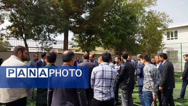 آیین افتتاحیه کارگاه و زمین چمن هنرستان تخصصی خودرو برادران نیشابور 