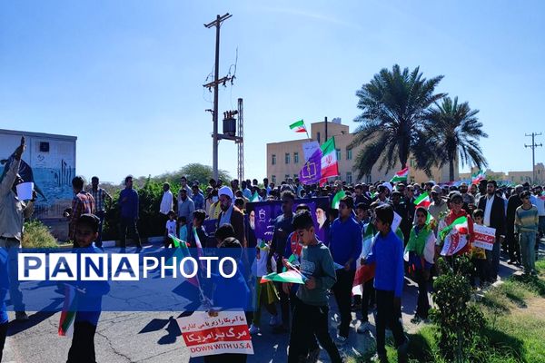 حضور  پرشور مردم بوموسی در راهپیمایی ۲۲بهمن 