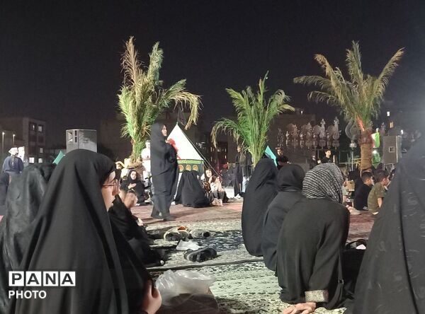 مراسم شب تاسوعای حسینی  در ناحیه۶ مشهد
